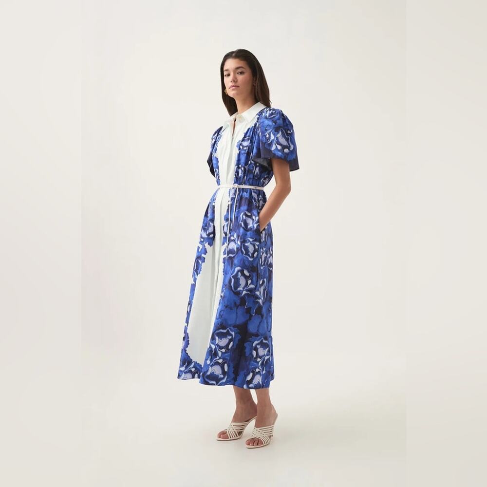 Aje Fernanda Midi Dress Cobalt Au10/US6